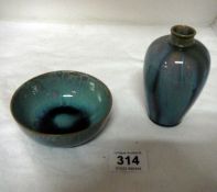 A Pilkington's Lancastrian vase and bowl, circa 1910