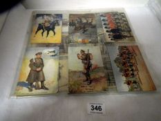 A quantity of military postcards