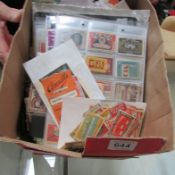 A large collection of matchbox labels