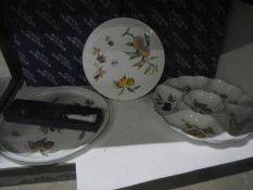 A Royal Worcester cake plate, hors d'ouvre dish, plate and cake slice