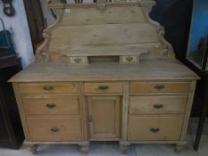 A pine Lincolnshire dresser