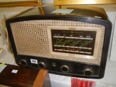 An Ekco Valve radio in bakelite case