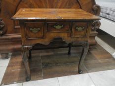 A Walnut inlaid Queen Anne lowboy, C1780