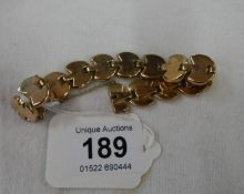 A 9ct gold bracelet with Birmingham hallmark