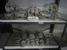 72 pieces of Royal Worcester dinnerware (2 shelves)