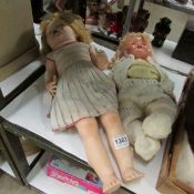 2 old dolls