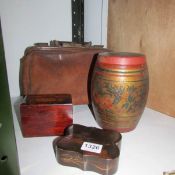 A Gladstone bag and 3 boxes