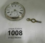 A silver pocket watch, a/f