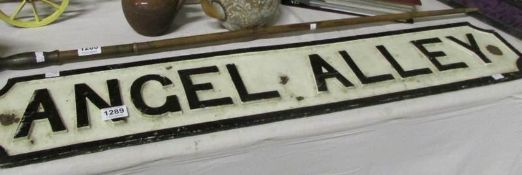 A street sign 'Angel Alley'