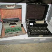 A Royal Typewriter and an Imperial typewriter