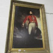 A gilt framed portrait print of George IV after Sir Thomas Lawrence