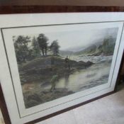 A large framed and glazed print 'Salmon fishing on the Dee'
A large framed and glazed print '