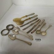 A quantity of silver cutlery etc