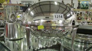 A mixed lot of silver plate including tea set
A mixed lot of silver plate including tea set