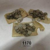 A quantity of pre 1947 silver coins (319gms)