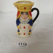 A Royal Doulton two faced jug 'The King and Queen of diamonds