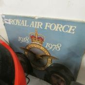 A 1918-1978 Commemorative RAF calendar and aircraft prints, spitfire, vickers, Gunbus etc