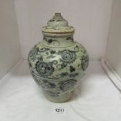 An 'Annamesse' blue and white jar with cover (15/16c Ming)