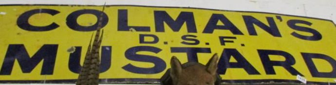 An enamel Coleman's Mustard sign