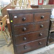 A Victorian 2 over 3 mahoganychest of drawers