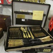 An SBS cutlery set (18/10 chrome nickel steel, 23/24ct gold plate)