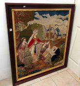 A large framed tapestry