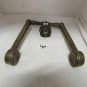 An old brass shower fitting