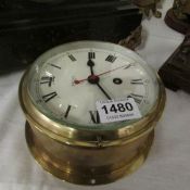 A Smith's 8 day brass ship's clock