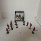 A quantity of Britain's and other die cast soldiers and knights
