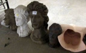 A quantity of old busts