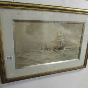 A watercolour shipping scene by William Henry Pearson
A watercolour shipping scene by William