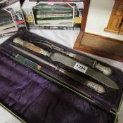 A cased carving set