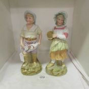 A pair of fine Germanic bisque figurines