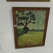 An oil on board rural scene signed J Gilbert '63