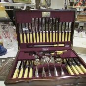 An 87 piece canteen of cutlery including carving set