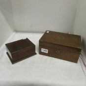 2 brass bound boxes