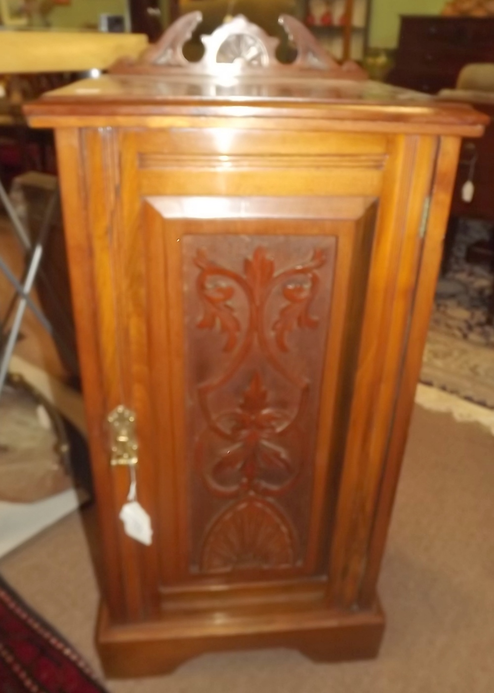 Edwardian mahogany locker.