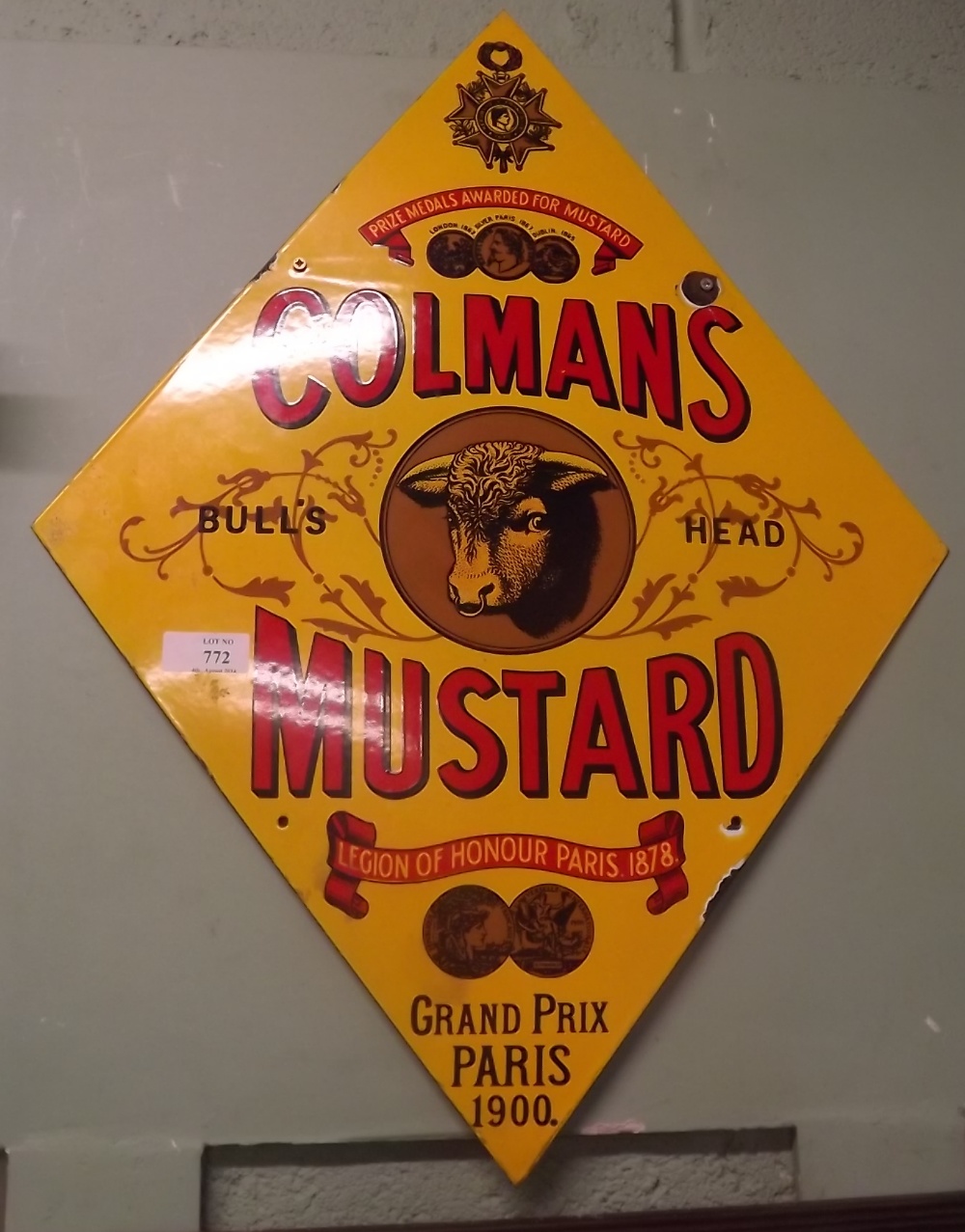 COLMAN'S MUSTARD emanel sign.
