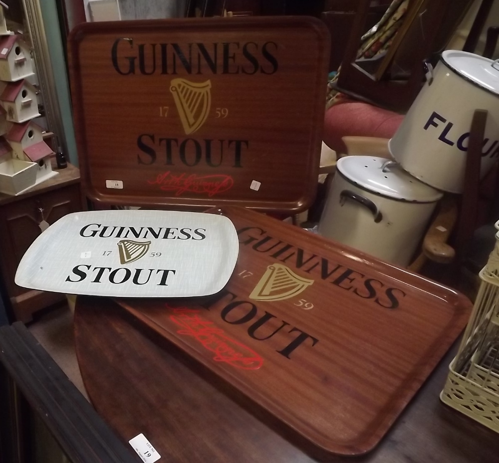 Three Guinness trays.