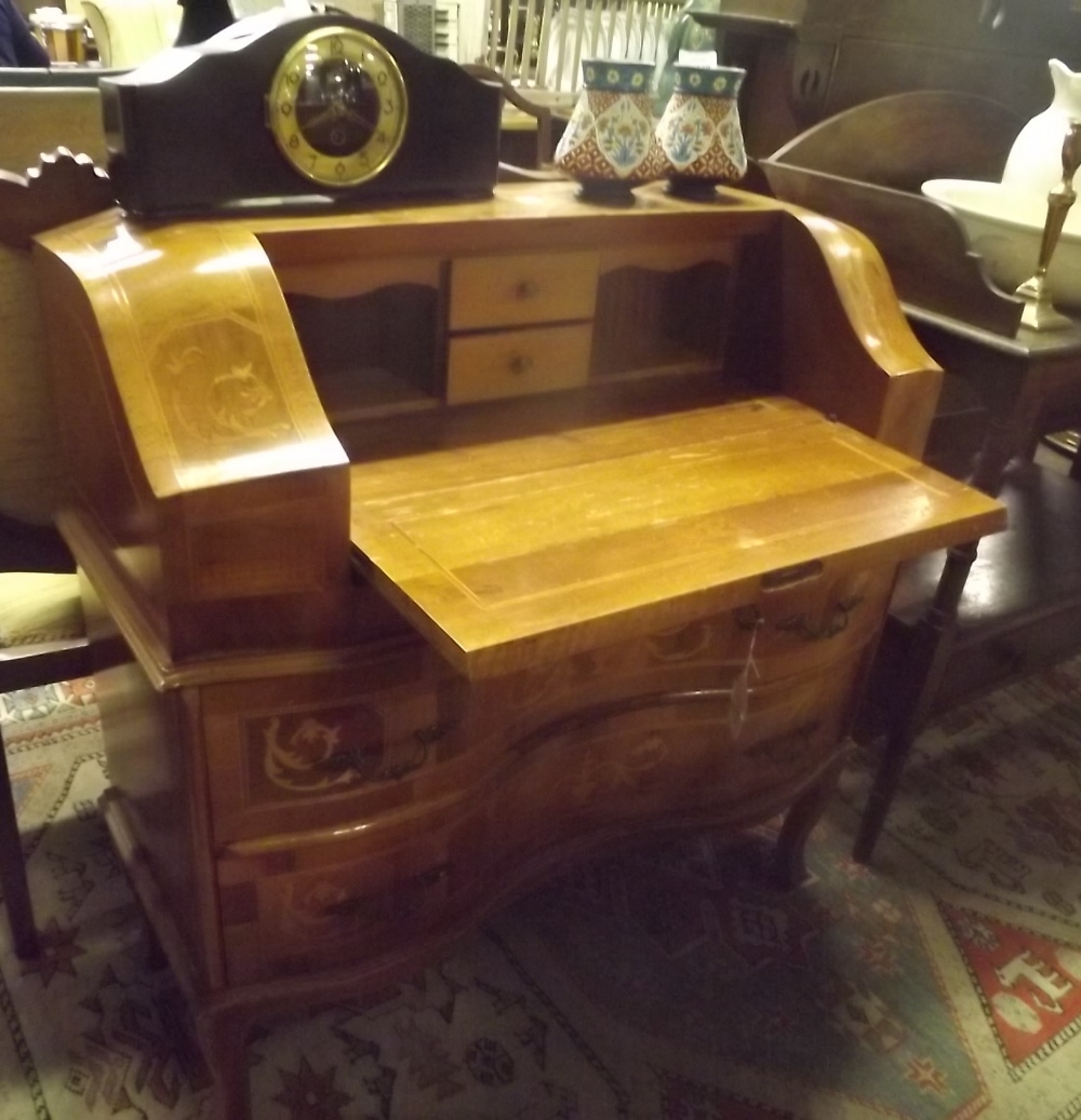 French inlaid kingwood fall front bureau.