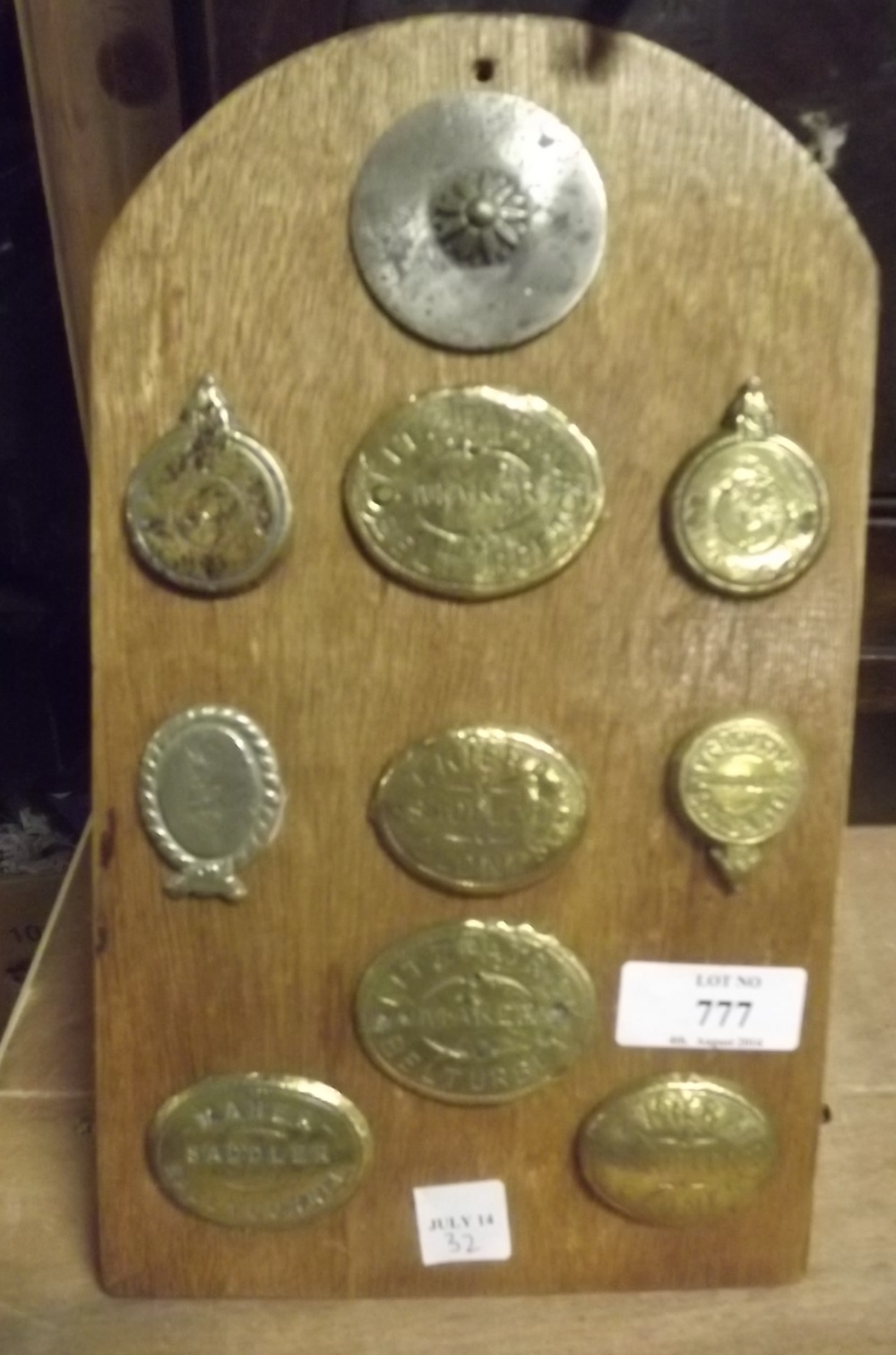 Collection of ten SADDLE MAKERS BADGES  - Fitzpatrick Belturbet   T Kiernan Clones and