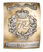 An officer?s SBP of The 72nd (The Duke of Albany?s Own Highlanders) applied silver plated design on