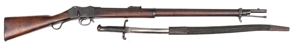 A .577/450? Martini Henry Mark I rifle, 49½? overall, barrel 33¼? with ordnance inspector?s marks