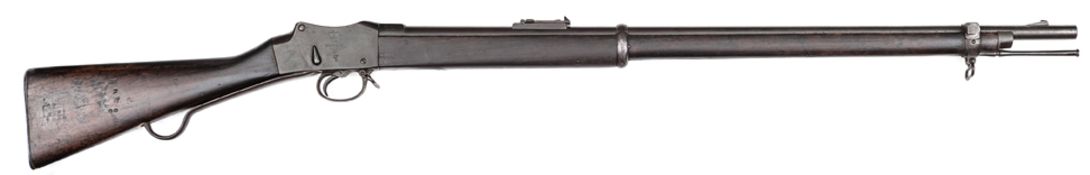A .577/450? Martini Henry Mark IV rifle, 49½? overall, barrel 33¼? with ordnance inspector?s marks