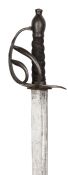 A pre 1788 pattern heavy cavalry trooper?s sword, straight blade 36?, with double back fuller,
