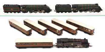 A small quantity of Hornby Dublo Railway. 3-rail - 2x BR Class A4 4-6-2 tender locomotive ?Silver