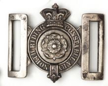 A Vic WM WBC of the North Riding Constabulary, rose in crowned Garter with title, GC Plate 1