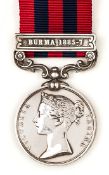 I.G.S. 1854, 1 clasp Burma 1885-7 (script engraved 472 Corpl J Murray 2nd Bn R Muns Fus), VF (minor