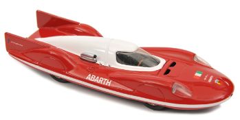 A 1:43rd scale resin Barnini 1957 Alfa Abarth 1100 Record car. Streamlined body with central
