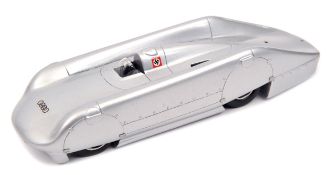 A 1:43rd scale resin GB Models GB3 1938 Auto Union Rekordwagen. A streamlined machine with covered